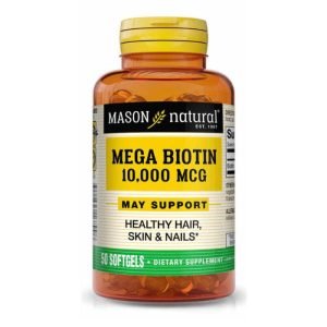 MASON NATURAL MEGA BIOTIN 10000 MCG 50 GELULES - MASON NATURAL