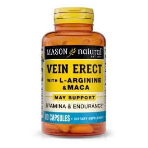 MASON NATURAL VEIN ERECT WITH L ARGININE ET MACA 80 CAPSULES - MASON NATURAL