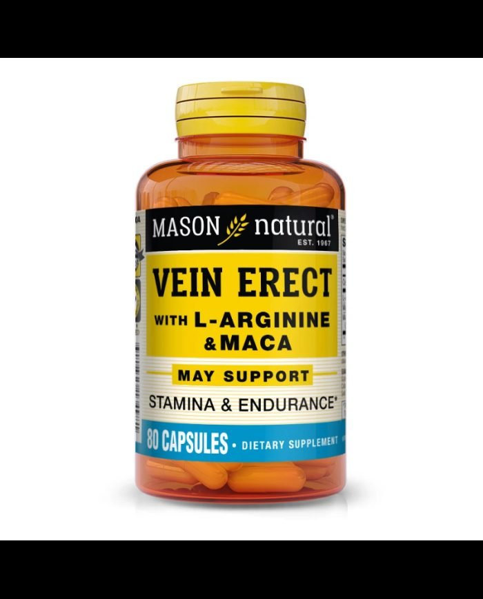 MASON NATURAL VEIN ERECT WITH L ARGININE ET MACA 80 CAPSULES - MASON NATURAL