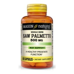 MASON NATURAL WHOLE HERB SAW PALMETTO 500 MG 60 CAPSULES - MASON NATURAL