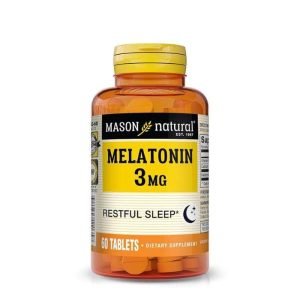 MASON NATURAL MELATONIN 3MG 60 TABLETS - MASON NATURAL