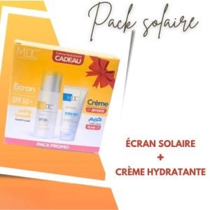 MDC PACK SYNERGY ECRAN SOLAIRE SPF 50+ PEAUX GRASSES 50 ML + CREME HYDRATANTE OFFERTE - MDC