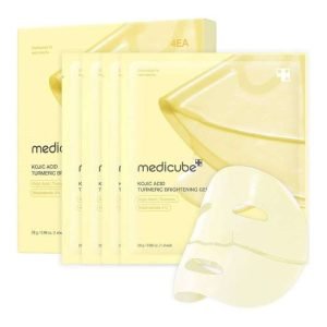 MEDICUBE KOJIC ACID TURMERIC BRIGHTENING GEL MASK SET 28 G x 4 - MEDICUBE