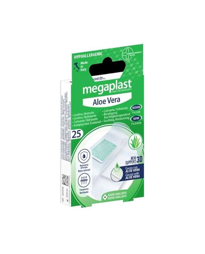 MEGAPLAST ALOE VERA PANSEMENT 3D HYDRATANTE BOITE DE 25 - MEGAPLAST