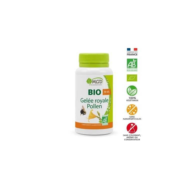 MGD NATURE BIO GELÉE ROYALE POLLEN 90 GÉLULES - MGD NATURE