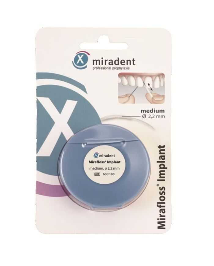 MIRADENT MIRAFLOSS IMPLANT FILS DENTAIRE MEDIUM 2.2 MM - MIRADENT