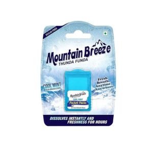MOUNTAIN BREEZE POCKET PACKS 24 BANDES DE MENTHE FRAICHE - MOUNTAIN BREEZE