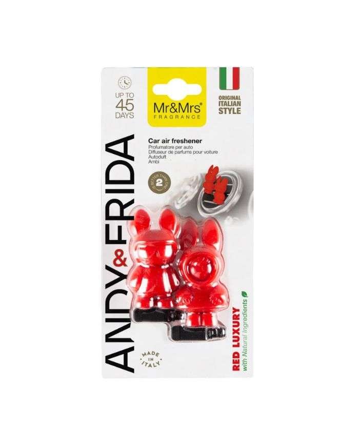 MR AND MRS FRAGRANCE ANDY AND FRIDA DESODORISANT POUR VOITURE RED LUXURY - MR & MRS FRAGRANCE