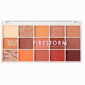 MUA 15 SHADE EYESHADOW PALETTE FIRESTORM 12 G - MUA MAKEUP ACADEMY