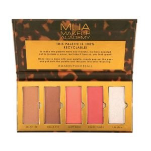 MUA GOLDEN HOUR FACE PALETTE BRONZER BLUSHER AND HIGHLIGHTER COLLECTION 15G - MUA MAKEUP ACADEMY