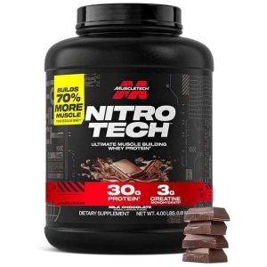 MUSCLETECH NITRO TECH ULTIMATE BUILDING WHEY PROTEIN CHOCOLAT 1.81KG - MUSCLETECH