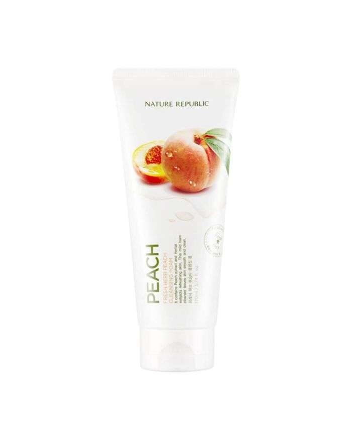 NATURE REPUBLIC MOUSSE NETTOYANTE PECHE - NATURE REPUBLIC
