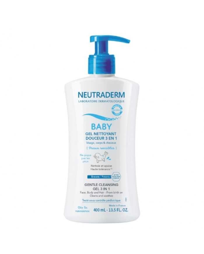 NEUTRADERM BEBE GEL NETTOYANT DOUCEUR 3 EN 1 400 ML - NEUTRADERM