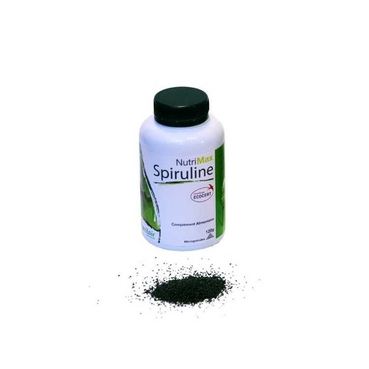 NUTRIMAX SPIRULINE 100% BIO 60 G MICROGRANULES TONUS ET VITALITÉ - NUTRIMAX