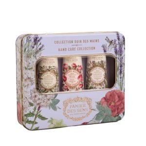 PANIER DES SENS COFFRET CREME MAINS AUX HUILLES ESSENTIELS LAVANDE ROSE ET WERVEINE 3X 30 ML - PANIER DES SENS