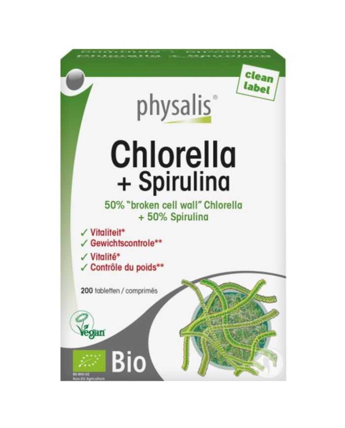 PHYSALIS CHLORELLA + SPIRULINA 200 COMPRIMES - PHYSALIS