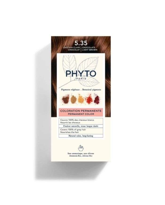 PHYTO COLOR KIT COLORATION 5.35 CHATAIN CLAIR CHOCOLAT - PHYTO