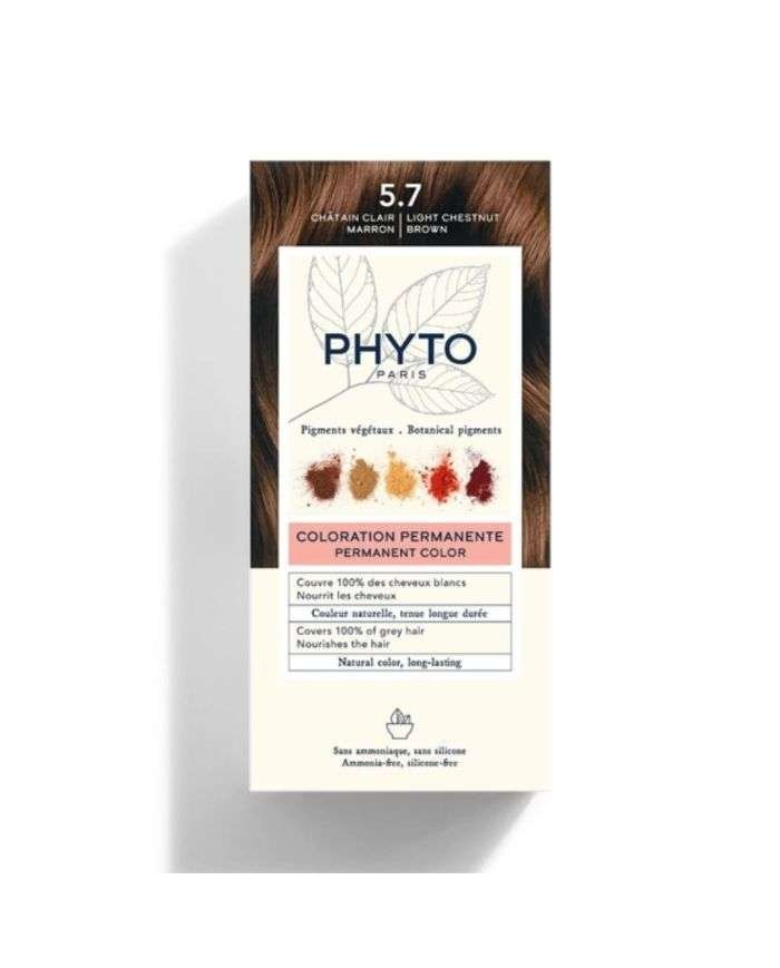 PHYTO COLOR KIT COLORATION 5.7 CHATAIN CLAIR MARRON - PHYTO