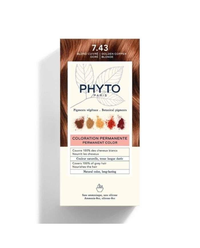 PHYTO COLOR KIT COLORATION 7.43 BLOND CUIVRE DORE - PHYTO