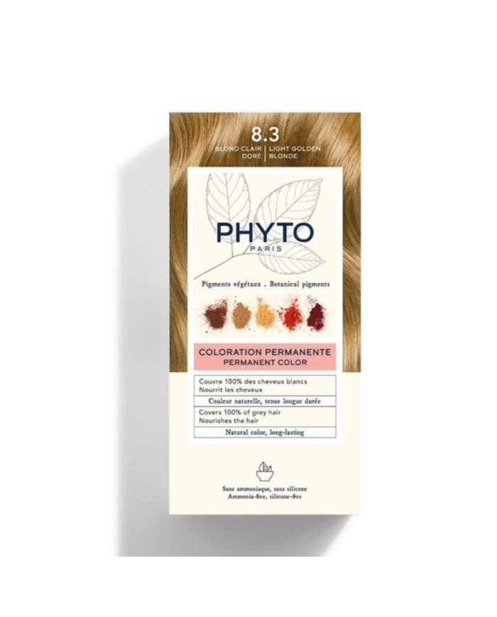 PHYTO COLOR KIT COLORATION 8.3 BLOND CLAIR DORE - PHYTO