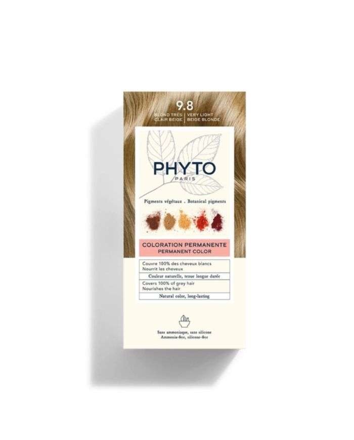 PHYTO COLOR KIT COLORATION 9.8 BLOND TRES CLAIR BEIGE - PHYTO