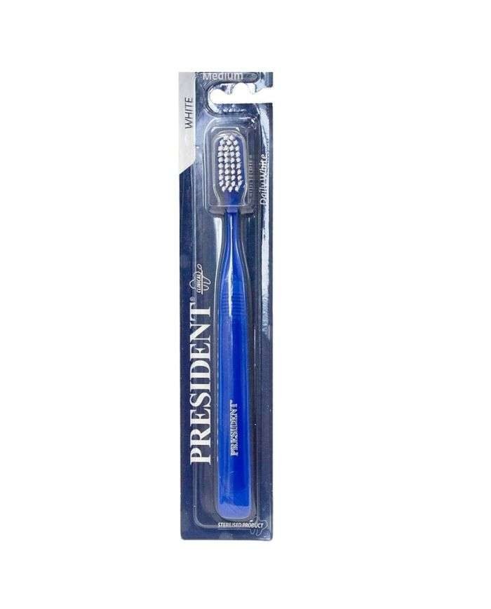 PRESIDENT BROSSE A DENTS MEDIUM WHITE - PRESIDENT