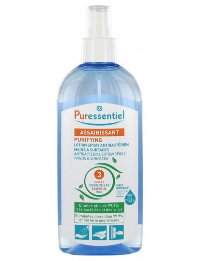 PURESSENTIEL ASSAINISSANT LOTION SPRAY BACTERIEN MAINS 3 HUILES ESSENTIELLES 250 ML - PURESSENTIEL