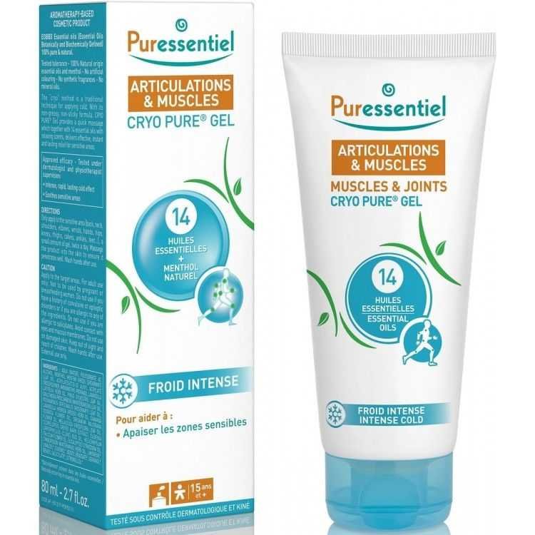 PURESSENTIEL ARTICULATION ET MUSCLES CRYO PURE GEL AUX 14 HUILES ESSENTIELLES 80 ML - PURESSENTIEL