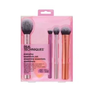 REAL TECHNIQUES KIT DE BROSSE ESSENTIELS POUR CHAQUE JOUR - REAL TECHNIQUES