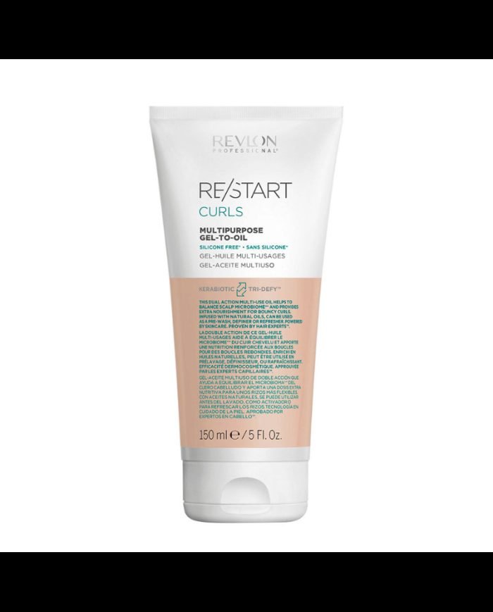 REVLON RESTART CURLS GEL HUILE MULTI USAGES CHEVEUX 150 ML - REVLON