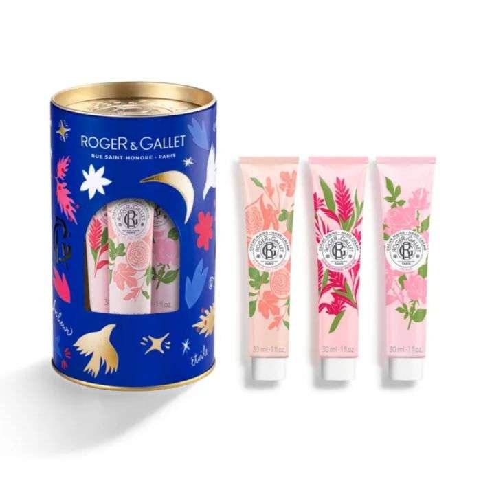 ROGER ET GALLET COFFRET 3 CREMES MAINS FLEUR DE FIGUIER ROSE ET GINGEMBRE ROUGE - ROGER ET GALLET