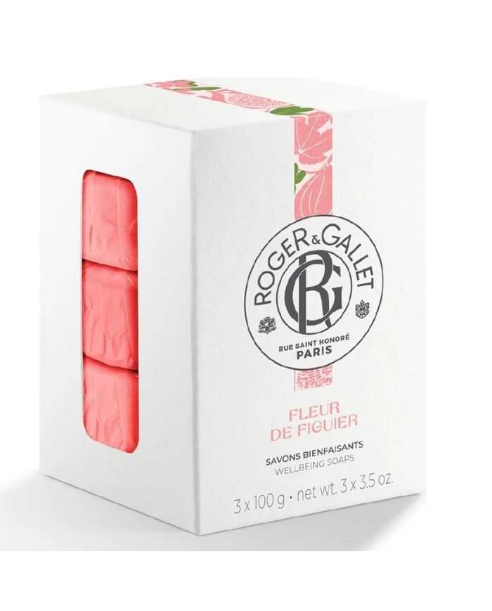 ROGER ET GALLET COFFRET SAVONS BIENFAISANTS 300 G FLEUR DE FIGUIER - ROGER ET GALLET
