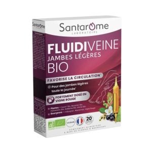 SANTAROME BIO JAMBES LEGERES 20 AMPOULES - SANTAROME BIO