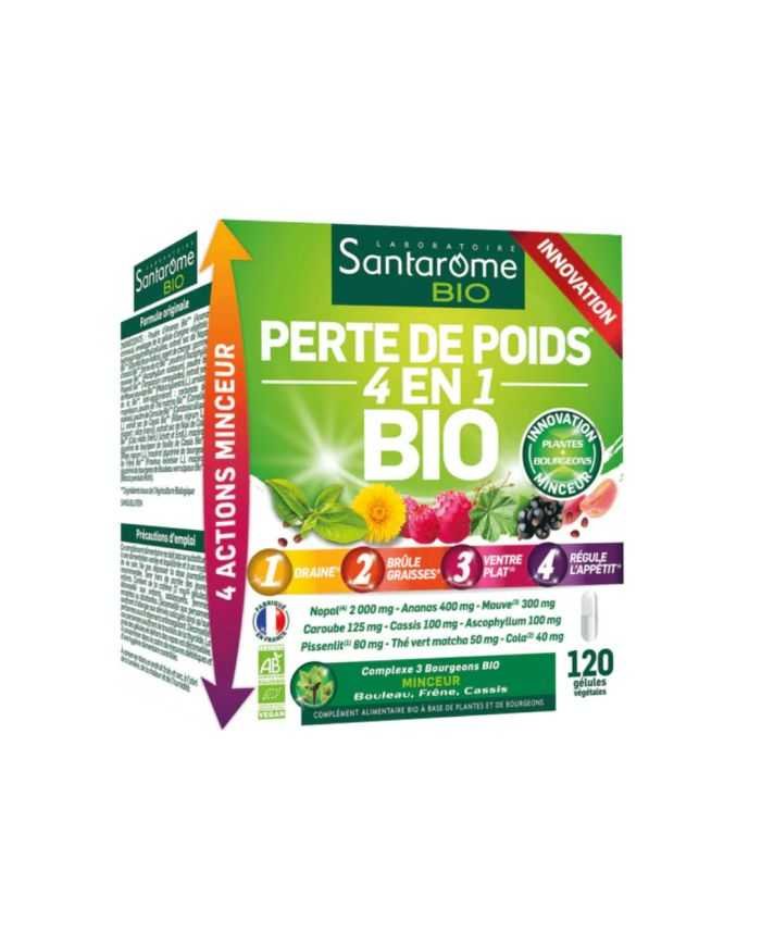 SANTAROME BIO MINCEUR 4 EN 1 120 GELULES - SANTAROME BIO