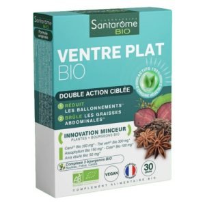 SANTAROME BIO VENTRE PLAT DOUBLE ACTION CIBLEE 30 GELULES - SANTAROME BIO