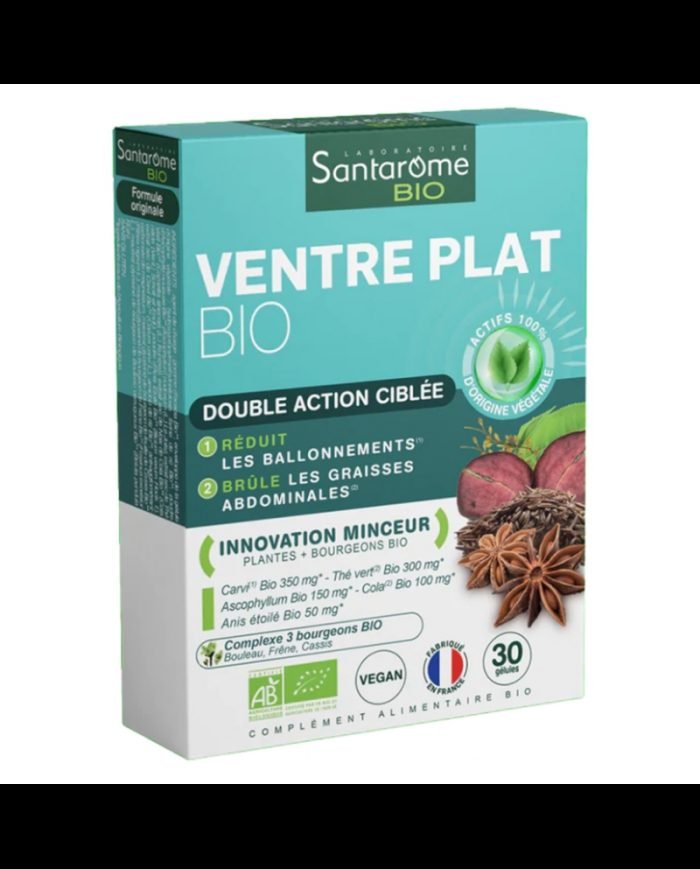 SANTAROME BIO VENTRE PLAT DOUBLE ACTION CIBLEE 30 GELULES - SANTAROME BIO