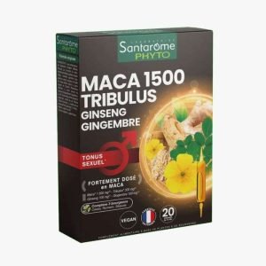 SANTAROME LABORATOIRE MACA 1500 TRIBULUS GINSENG GINGEMBRE 20 AMPOULES DE 10 ML - SANTAROME BIO