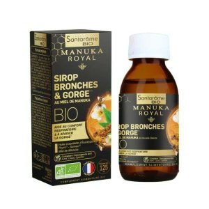 SANTROME BIO MANUKA ROYAL SIROP BRONCHES ET GORGE AU MIEL DE MANUKA 125 ML - SANTAROME BIO