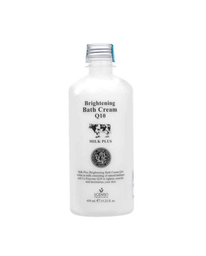 SCENTIO BRIGHTENING BATH CREAM Q 10 MILK PLUS 450 ML - SCENTIO