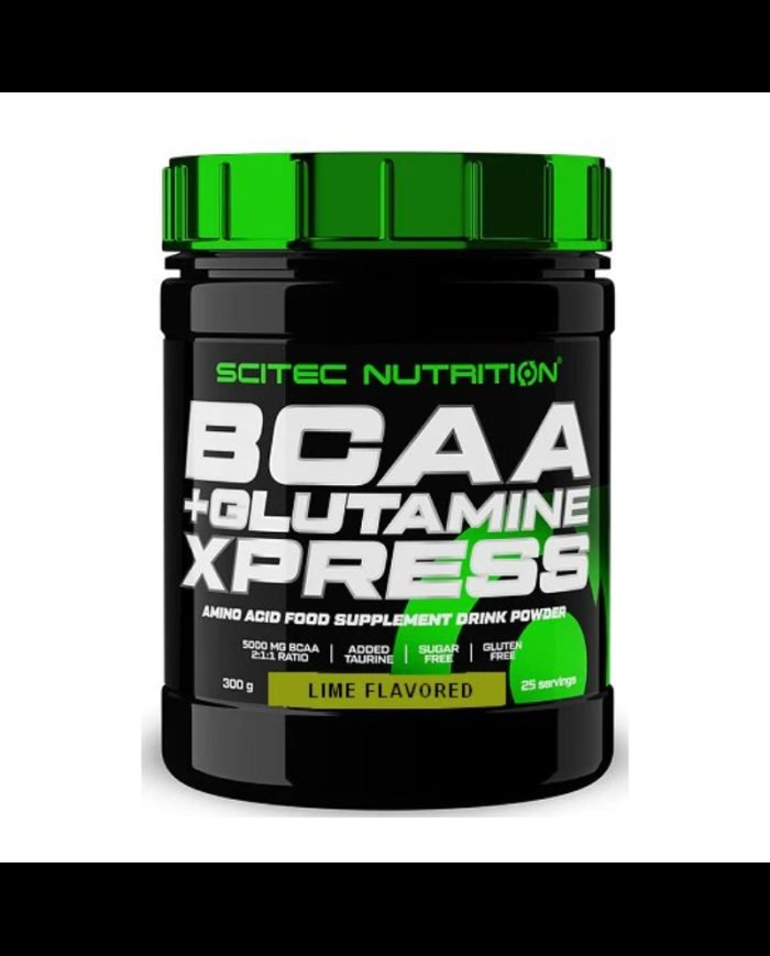 SCITEC NUTRITION BCAA+ GLUTAMINE XPRESS LIME FLAVORED 300 G - SCITEC NUTRITION