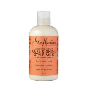 SHEA MOISTURE COCONUT ET HIBISCUS CURL ET SHINE STYLE MILK 254ML - SHEA MOISTURE