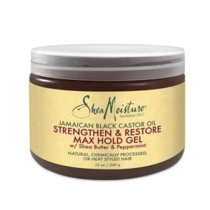 SHEA MOISTURE JAMAICAN BLACK CASTOR OIL STRENGTHEN ET RESTORE STYLING MAX HOLD GEL 340G - SHEA MOISTURE