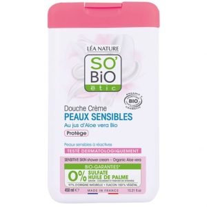 SO BIO DOUCHE CREME PEAUX SENSIBLES AU JUS D ALOE VERA BIO 450ML - SO BiO