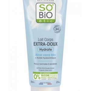 SO BIO LAIT CORPS EXTRA DOUX HYDRATE ALOE VERA BIO ET ACIDE HYALURONIQUE 200 ML - SO BiO