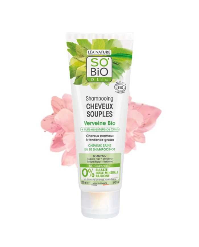 SO BiO SHAMPOING CHEVEUX SOUPLES VERVEINE BIO ET HUILE ESSENTIELLE DE CITRON - SO BiO