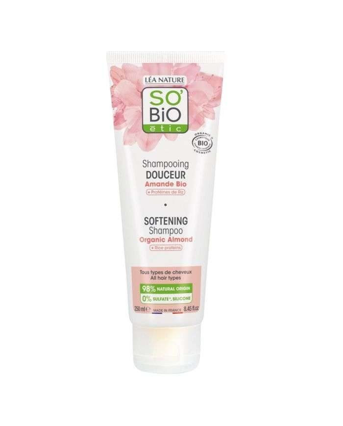 SO BIO SHAMPOING DOUCEUR AMANDE BIO ET PROTEINES DE RIZ 250 ML - SO BiO
