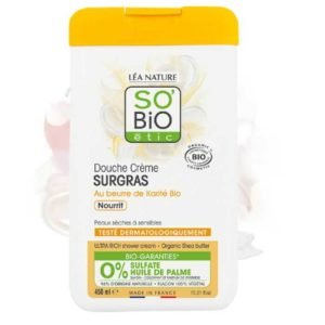 SO BIO DOUCHE CREME SURGRAS AU BEURRE DE KARITE BIO NOURRIT 450 ML - SO BiO