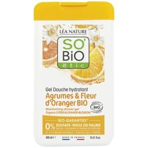 SO BIO GEL DOUCHE HYDRATANT AGRUMES ET FLEURS ORANGER BIO 450 ML - SO BiO
