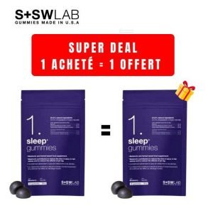 SSWLAB OFFRE 1 SLEEP GUMMIES 105G 42 GUMMIES GOUT MYRTILLE ACHETER + 1 OFFERT - SSWLAB