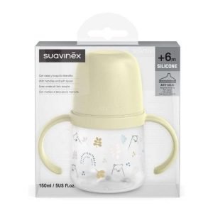 SUAVINEX BIBERON AVEC ANSES ET BEC SOUPLE +6M 150 ML - SUAVINEX